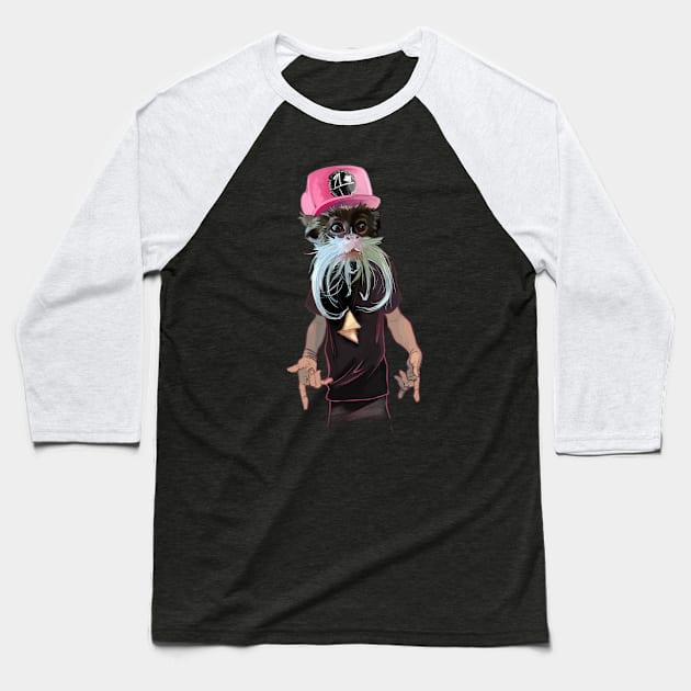 Monkey 10 Baseball T-Shirt by RamonMascaros